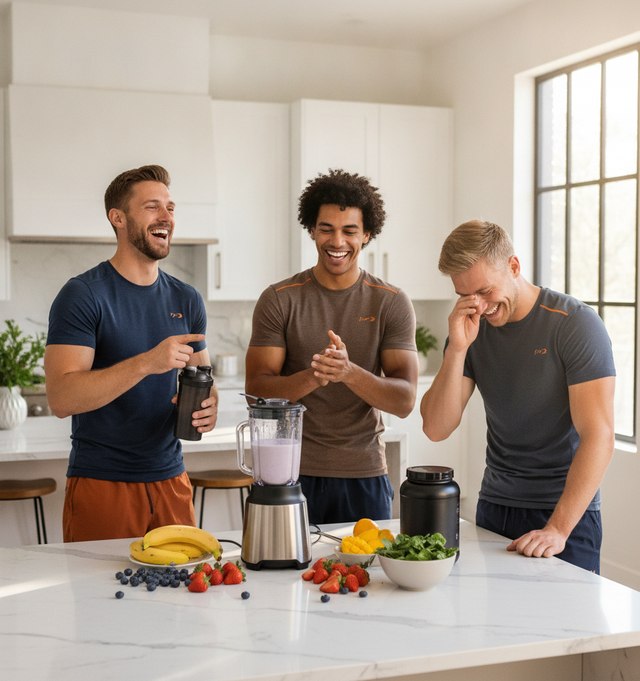 Women making smoothies together